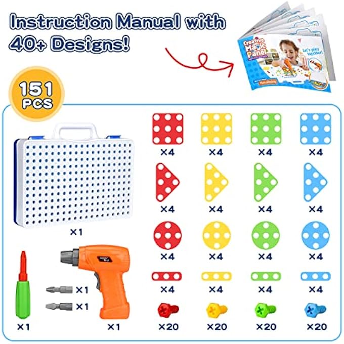 3D TAKE APART TOY FOR CHILDREN PUZZLE CONSTRUCTIONS TOY FOR 3 4 5 YEARS OLD BOYS CREATIVE PUZZLES ASSEMBLY DIY TOY BUILDING KIT DRILL PUZZLE WITH STORAGE BOX - Image 2